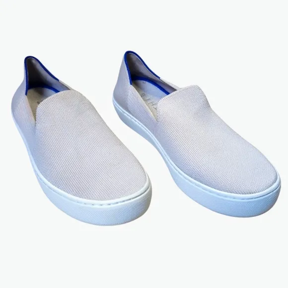 Rothys The City Slip On Shoes Women's Size 7 Sand Taupe Casual Walking Sneaker
