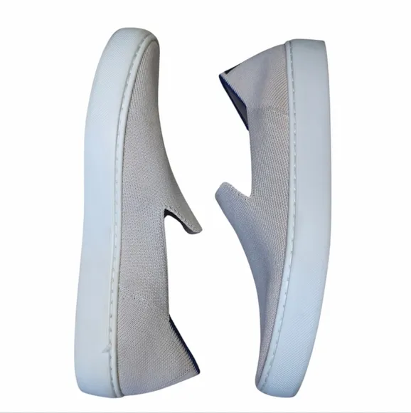 Rothys The City Slip On Shoes Women's Size 7 Sand Taupe Casual Walking Sneaker