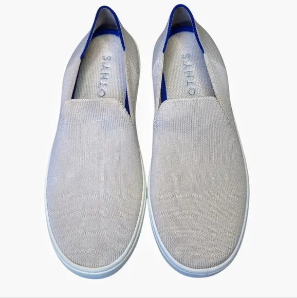 Rothys The City Slip On Shoes Women's Size 7 Sand Taupe Casual Walking Sneaker