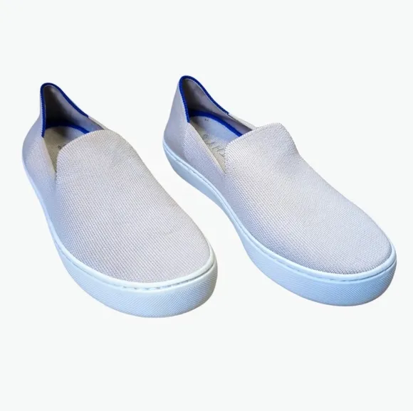 Rothys The City Slip On Shoes Women's Size 7 Sand Taupe Casual Walking Sneaker
