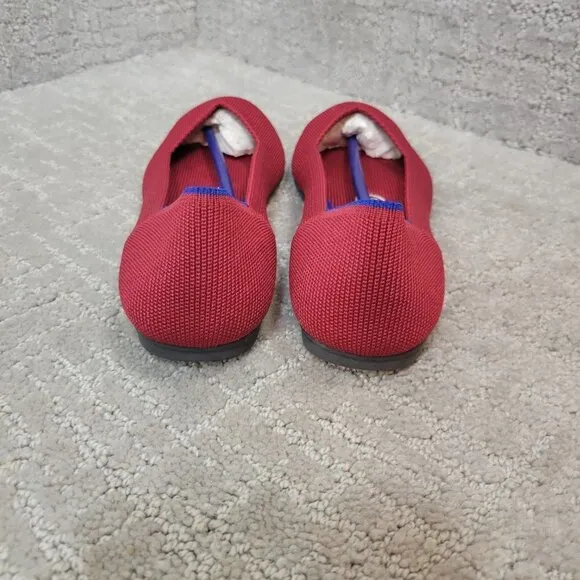 Rothys The Flat Women's Size 6 US Scooter Red Round Toe Slip-on Flat Shoes