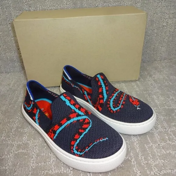 Rothy's The Kids Sneaker Sneaky Snake Slip On Flats Shoes Kids Size 10-11-13