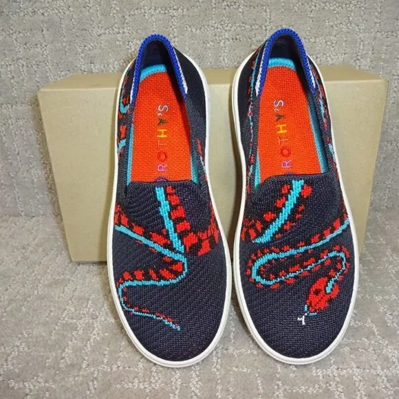 Rothy's The Kids Sneaker Sneaky Snake Slip On Flats Shoes Kids Size 10-11-13
