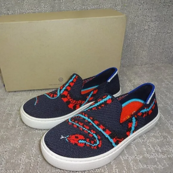Rothy's The Kids Sneaker Sneaky Snake Slip On Flats Shoes Kids Size 10-11-13