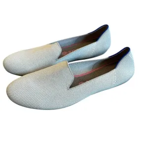 Rothy's The Loafer Slip On Flats Linen Double Stitch Knit Shoes Size 11 Women's