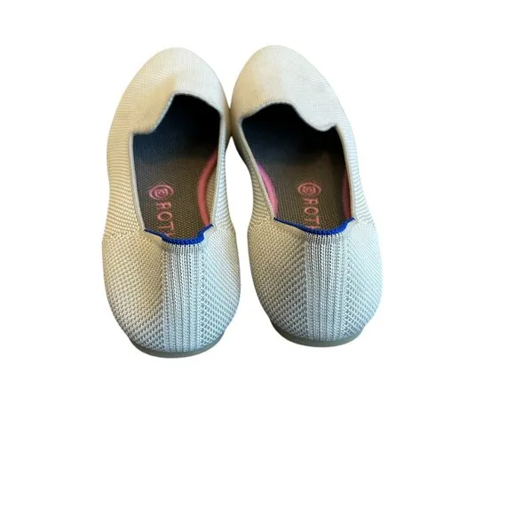 Rothy's The Loafer Slip On Flats Linen Double Stitch Knit Shoes Size 11 Women's