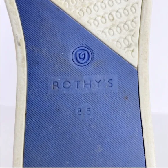 Rothy’s The Original Slip On Sneaker Blue Indigo Gingham Retired Shoes