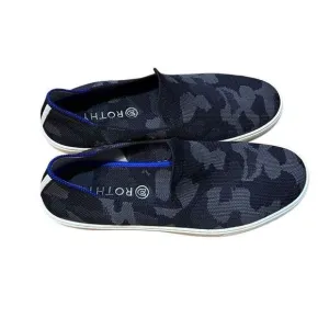Rothy’s Womens Slip-On Shoes Sneakers Size 10 Black Camo Washable Gray