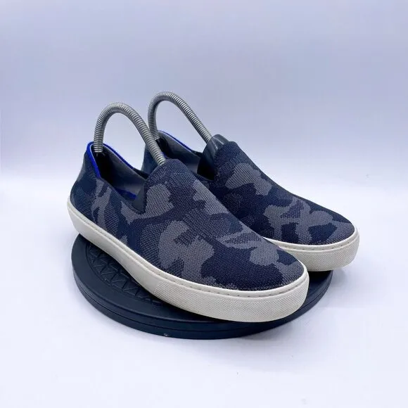 Rothy's Womens The Original Slip On Sneaker Grey Camo Camouflage Sneakers Size 8