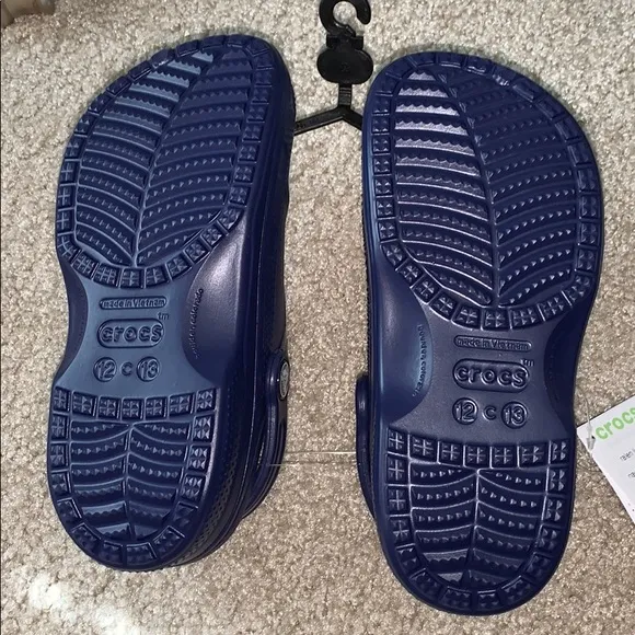Royal / Navy Blue Fur Lined Crocs