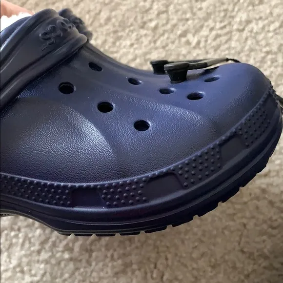 Royal / Navy Blue Fur Lined Crocs