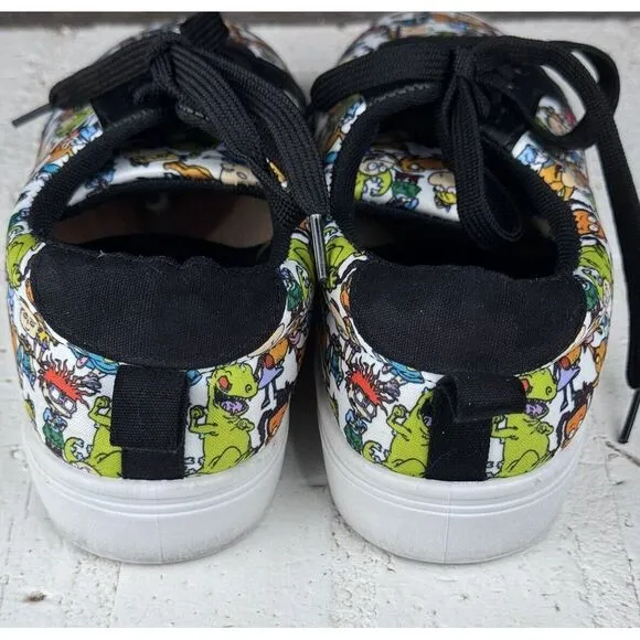 Rugrats Nickelodeon‎ By Viacom Mens All Over Print Lace Up Shoes Size 9