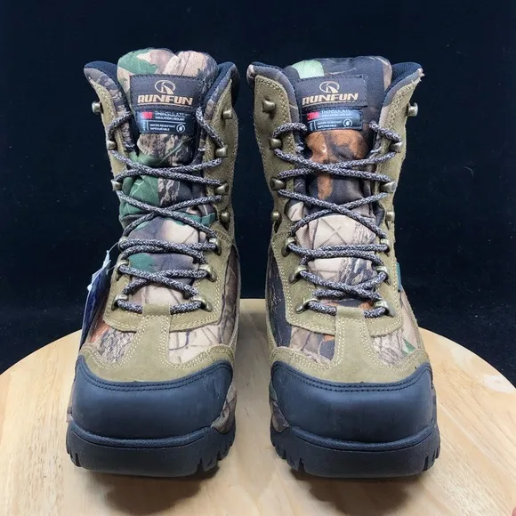 RUNFUN Men's camo Waterproof Lightweight Hunting Boots size 8 mens/wmns size 9.5