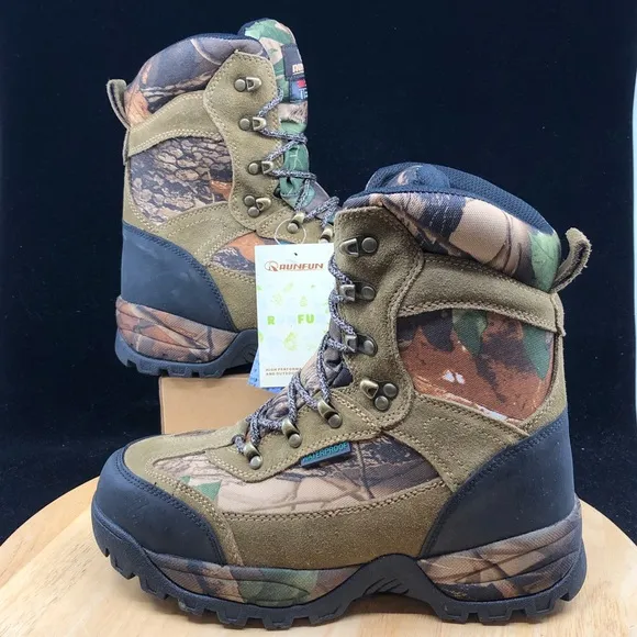 RUNFUN Men's camo Waterproof Lightweight Hunting Boots size 8 mens/wmns size 9.5