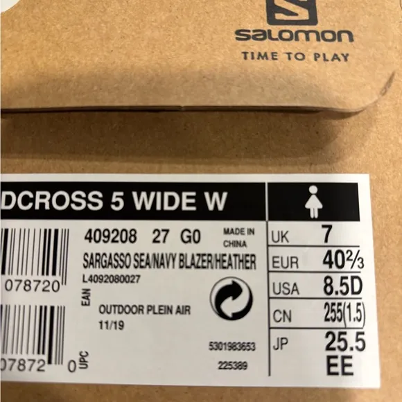 Running Hiking Biking Walking Shoes NEW by Salomon