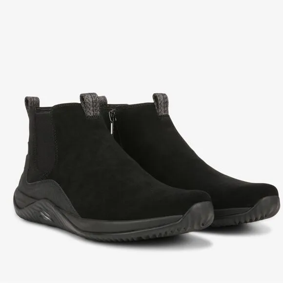 RYKA Echo Versa Ankle Suede Bootie, Water Repellant, Black, Size 9.5, NWOT