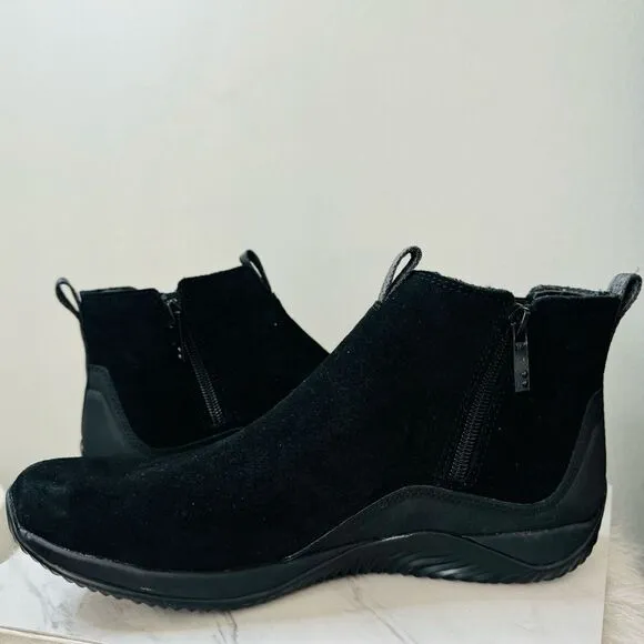 RYKA Echo Versa Ankle Suede Bootie, Water Repellant, Black, Size 9.5, NWOT