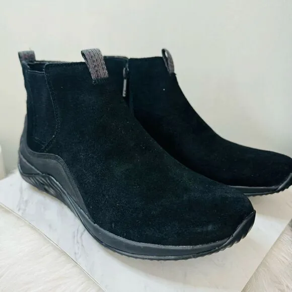 RYKA Echo Versa Ankle Suede Bootie, Water Repellant, Black, Size 9.5, NWOT