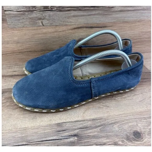 Sabah mauve Leather Shoes Handmade in Turkey Slip On Loafers 38 US 6-6.5…