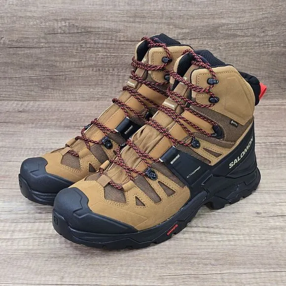 SALOMON Quest 4 GTX Men's Size 11.5 Brown Black Hiking Boots (471564) NEW