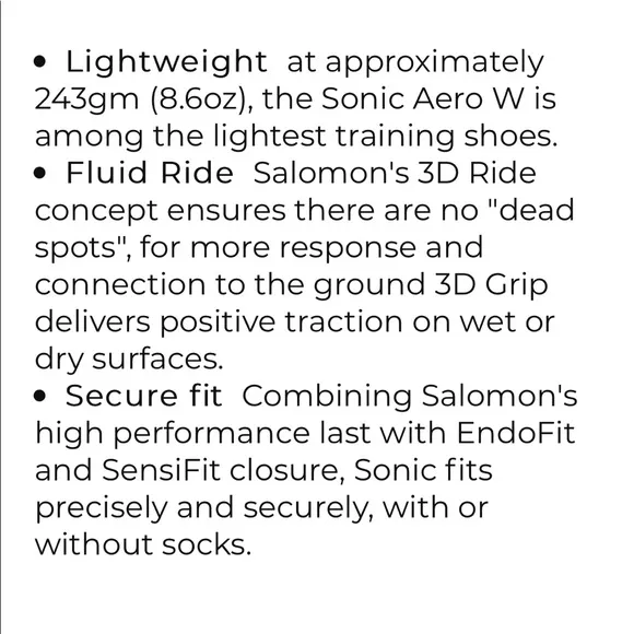 Salomon Sonic Aero Training Shoes