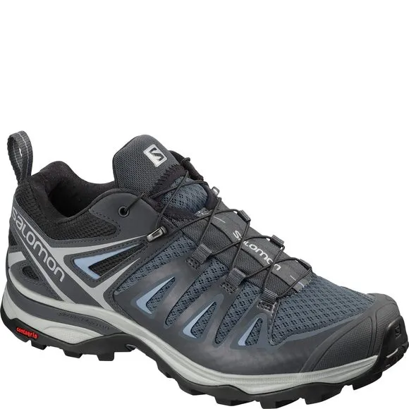 SALOMON WOMENS X ULTRA 3 W HIKING, STORMY WEATHER/EBONY/CASHMERE BLUE, 7.5