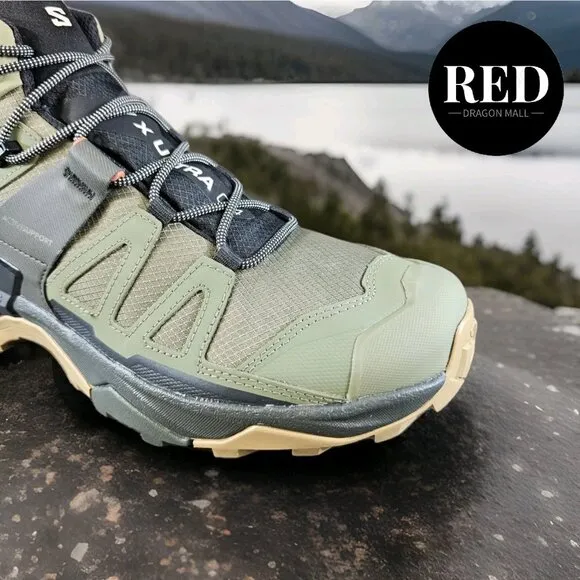 Salomon X Ultra 4 Mid Gore-Tex Hiking Boots Olive Green - Men's Size 11