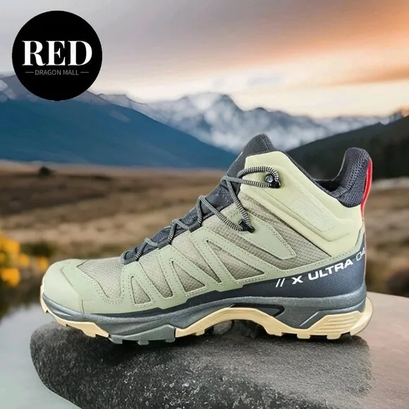 Salomon X Ultra 4 Mid Gore-Tex Hiking Boots Olive Green - Men's Size 11