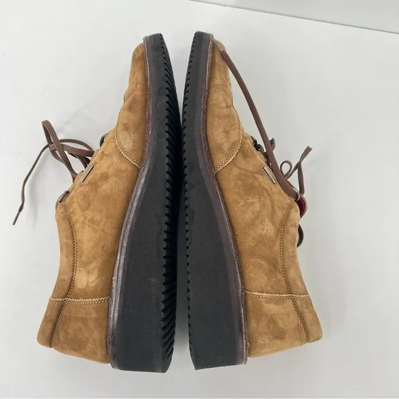 Salvatore Ferragamo Sport brown suede leather lace up Vibram wedge shoes