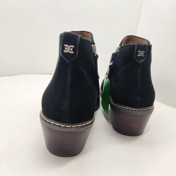 Sam Edelman ankle boots women's 11M black suede Pryce waterproof comfy new $150