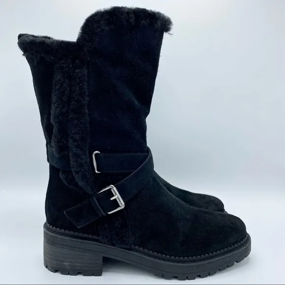 Sam Edelman Black Jailyn Faux Fur Lined Boot