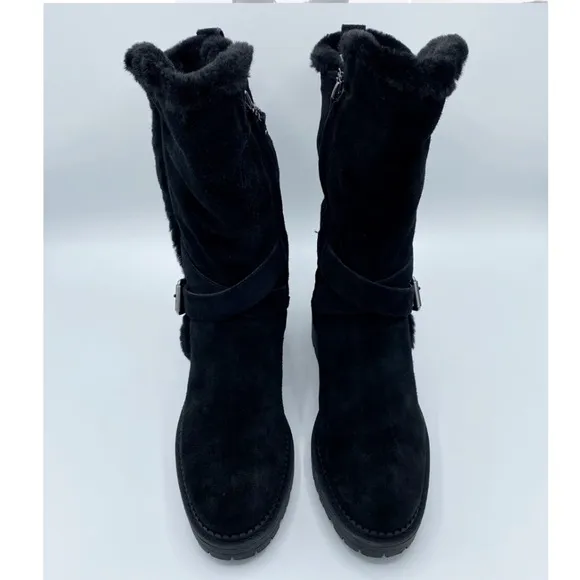 Sam Edelman Black Jailyn Faux Fur Lined Boot