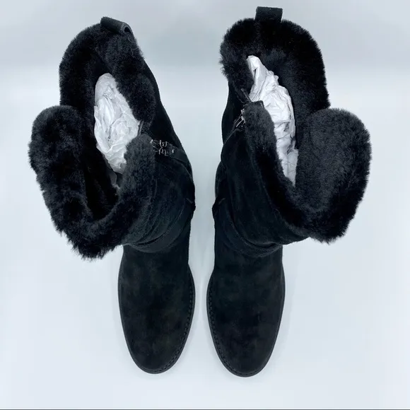 Sam Edelman Black Jailyn Faux Fur Lined Boot