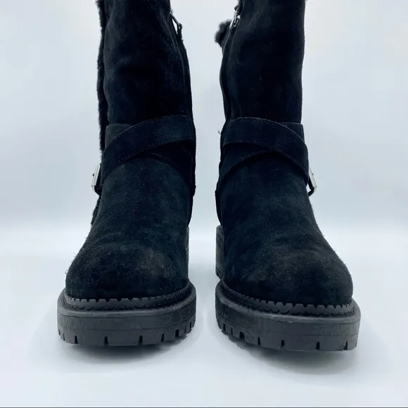 Sam Edelman Black Jailyn Faux Fur Lined Boot