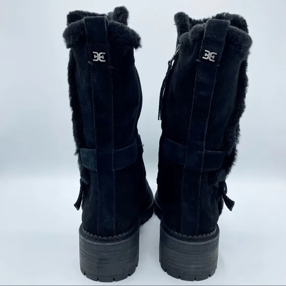 Sam Edelman Black Jailyn Faux Fur Lined Boot
