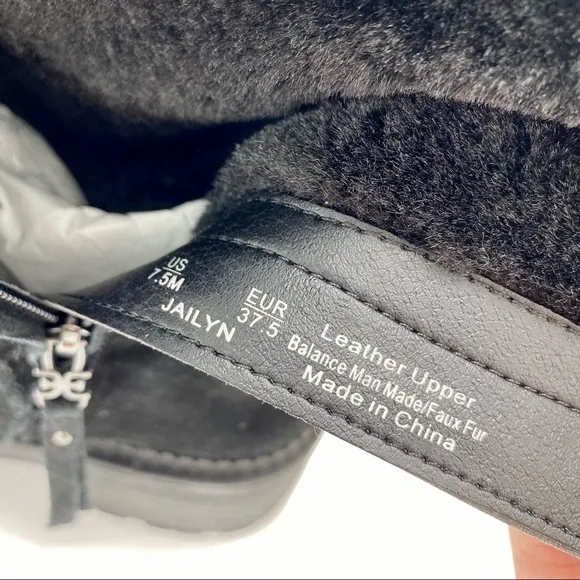 Sam Edelman Black Jailyn Faux Fur Lined Boot