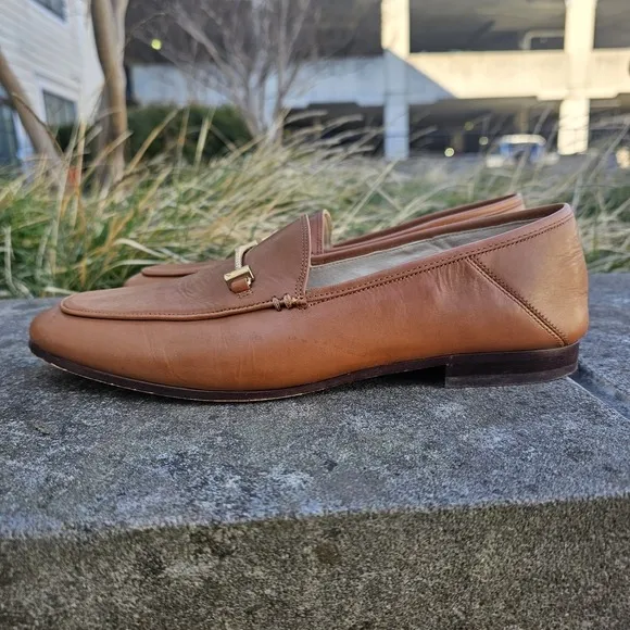 Sam Edelman Lior Horse Bit Loafer Size  9 M Tan Brown Leather Slip On Flat Shoes