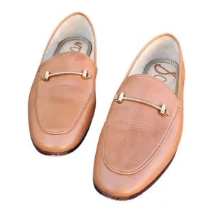 Sam Edelman Lior Horse Bit Loafer Size  9 M Tan Brown Leather Slip On Flat Shoes