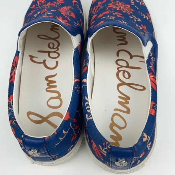 Sam Edelman Peony Floral Slip on Sneakers 6.5