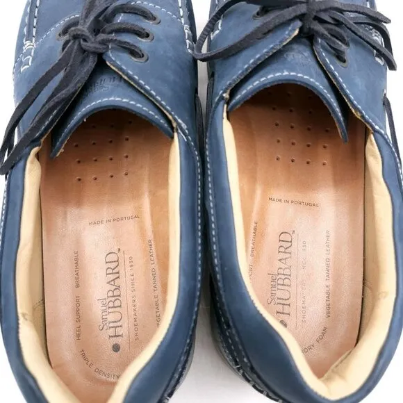 SAMUEL HUBBARD New Endeavor M1500-106 Driftwood Blue Boat Shoe Comfort Size 14