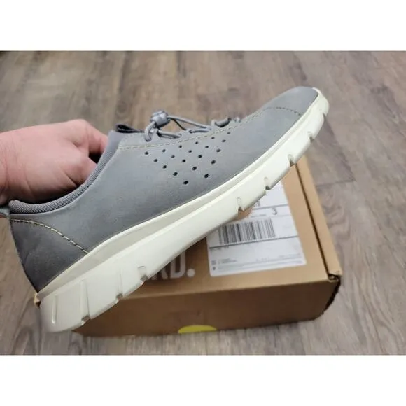 Samuel Hubbard Women's 7M Flight Sport Athletic Sneaker Light Gray Leather Shoes