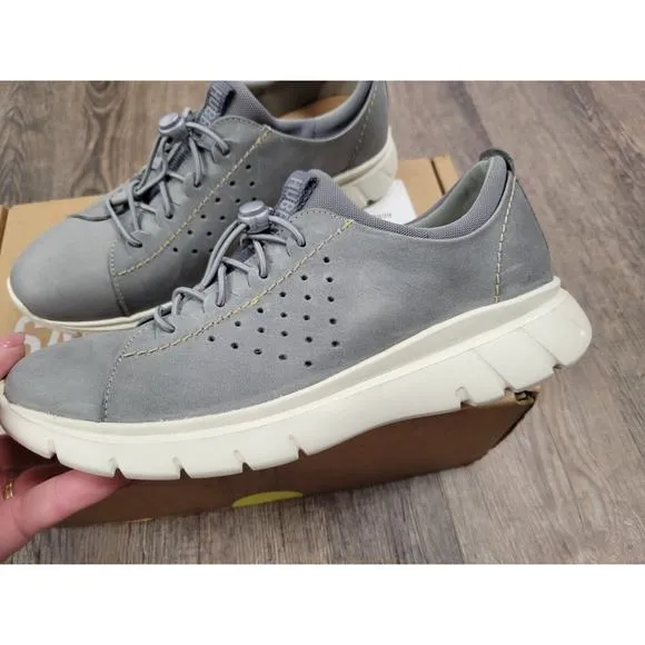 Samuel Hubbard Women's 7M Flight Sport Athletic Sneaker Light Gray Leather Shoes