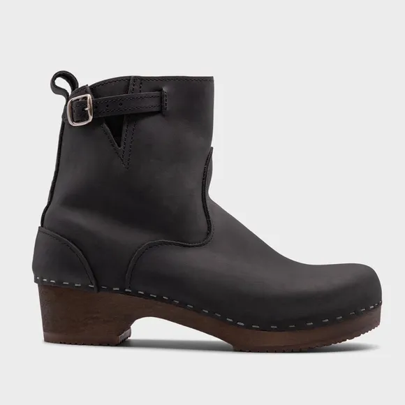 Sandgrens Manhattan Clog Boots in Dark Brown Leather Size 40 (fits 39)