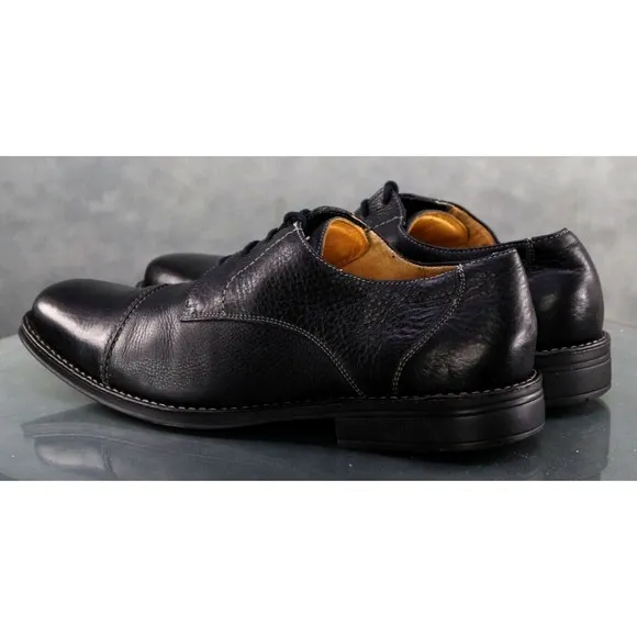 Sandro Moscoloni $130 Men's Comfort Cap Toe Dress Shoes Size 12 D Leather Black