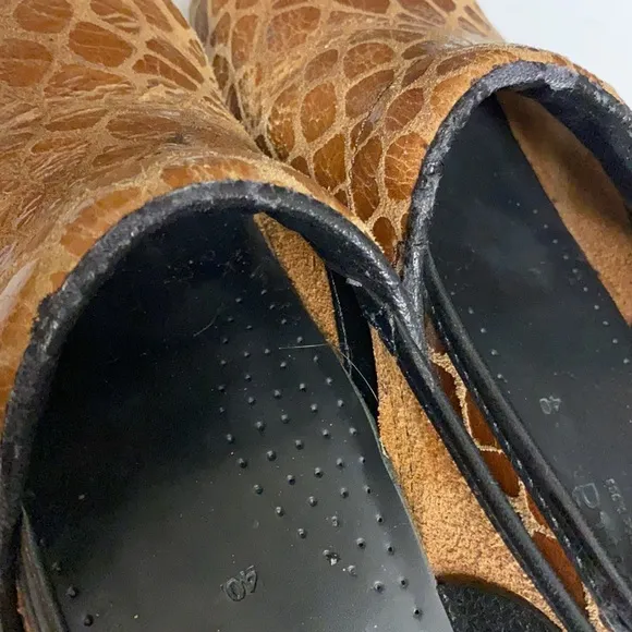 SANITA Danish Clogs Animal Pattern Upper Shoes 40