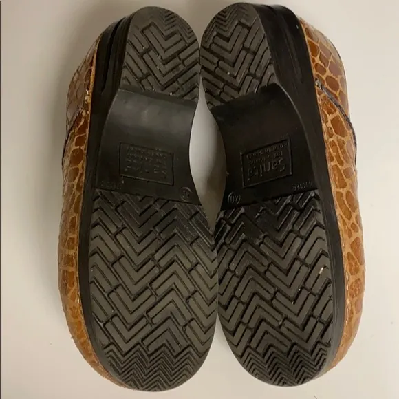 SANITA Danish Clogs Animal Pattern Upper Shoes 40