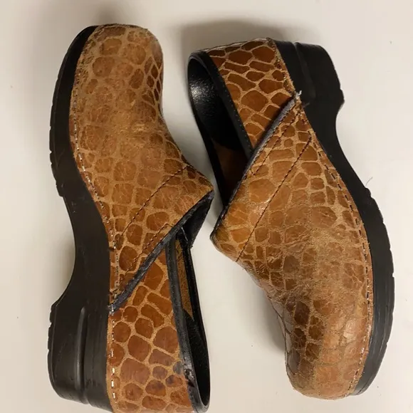 SANITA Danish Clogs Animal Pattern Upper Shoes 40