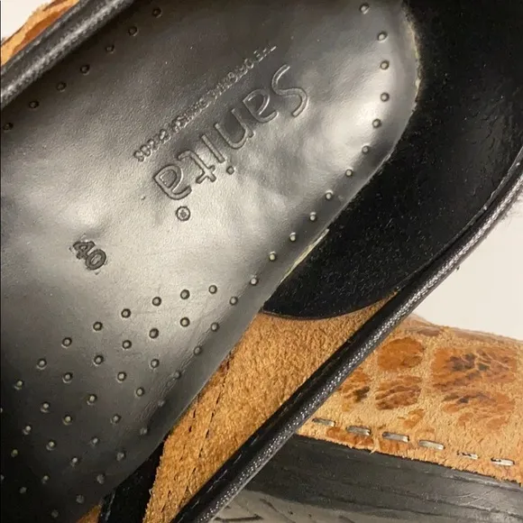 SANITA Danish Clogs Animal Pattern Upper Shoes 40