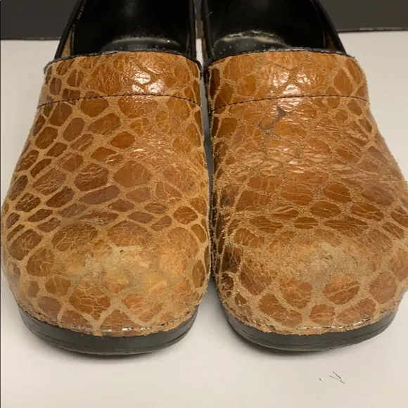 SANITA Danish Clogs Animal Pattern Upper Shoes 40