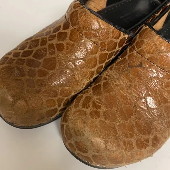 SANITA Danish Clogs Animal Pattern Upper Shoes 40